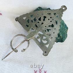 Fibule / Bijou Amazigh Ancien des Aurès en Argent Massif