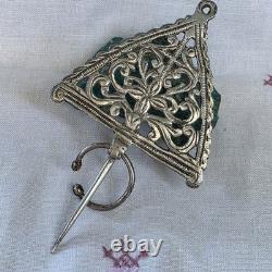 Fibule / Bijou Amazigh Ancien des Aurès en Argent Massif