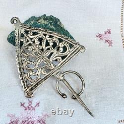 Fibule / Bijou Amazigh Ancien des Aurès en Argent Massif