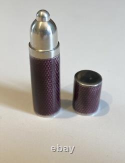 Flacon à Parfum Ancien Argent Massif Émaillé