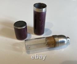 Flacon à Parfum Ancien Argent Massif Émaillé