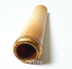 Fume-cigarette ancien avec bague en OR massif 18k