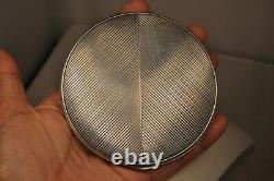 Grand Poudrier Ancien Argent Massif Antique Solid Silver Powder Compact