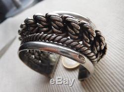 Gros Bracelet Argent Massif Vintage Ancien Berbere Afrique Aures 176 Grs Ba11