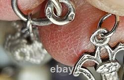 Gros chapelet ancien en argent massif & perles de nacre