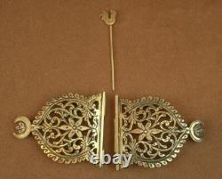 IMPORTANTE ANCIENNE BOUCLE DE CEINTURE VERMEIL ARGENT MASSIF DORÉ MINERVE XIXe