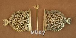 IMPORTANTE ANCIENNE BOUCLE DE CEINTURE VERMEIL ARGENT MASSIF DORÉ MINERVE XIXe