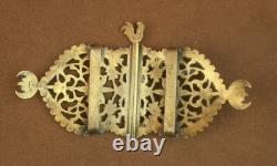 IMPORTANTE ANCIENNE BOUCLE DE CEINTURE VERMEIL ARGENT MASSIF DORÉ MINERVE XIXe