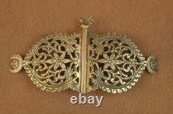 IMPORTANTE ANCIENNE BOUCLE DE CEINTURE VERMEIL ARGENT MASSIF DORÉ MINERVE XIXe