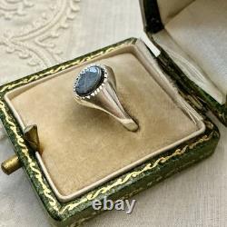 INTAILLE GRAVÉ CENTURION SUR HÉMATITE, ARGENT Massif, BELLE BAGUE ANCIENNE