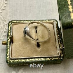 INTAILLE GRAVÉ CENTURION SUR HÉMATITE, ARGENT Massif, BELLE BAGUE ANCIENNE