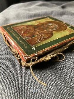 Icone Ancienne Russe Argent Massif 84 Huile Vierge A L Enfant Orthodoxe