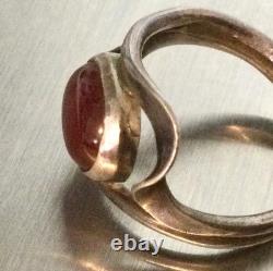 LOT 3 Bagues Anciennes Argent Massif-Jonc Anneau-Bijoux Anciens Pierre Naturelle