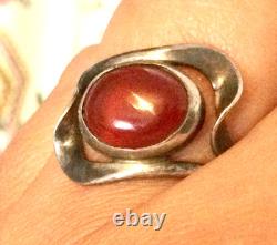 LOT 3 Bagues Anciennes Argent Massif-Jonc Anneau-Bijoux Anciens Pierre Naturelle