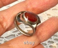 LOT 3 Bagues Anciennes Argent Massif-Jonc Anneau-Bijoux Anciens Pierre Naturelle