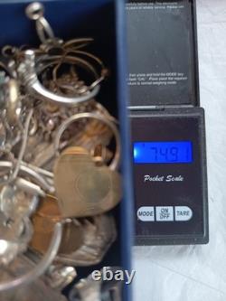 Lot Bijoux Anciens/ Cassés À Restaurer/ Fondre Ou Récup. 74,91 Grammes