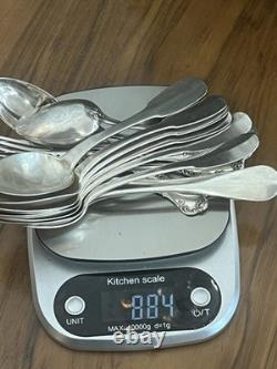 Lot Couverts Argent Massif 884 G Collection Ou Fonte / Argenterie Ancienne