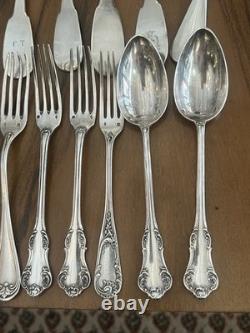 Lot Couverts Argent Massif 884 G Collection Ou Fonte / Argenterie Ancienne