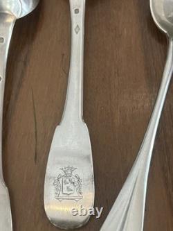 Lot Couverts Argent Massif 884 G Collection Ou Fonte / Argenterie Ancienne