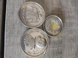 Lot De Trois Pieces Argent Massif Ancienne. 94 Grs Total