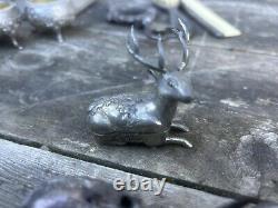 Lot de Boîte Piluliers Zoomorphe Asie Ancien Argent Massif Poinçon