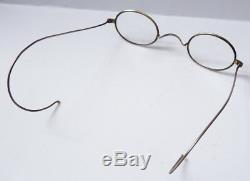 Lunettes anciennes ARGENT massif et étui cuir bésicles lorgnon silver glasses