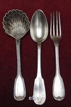 MAGNIFIQUE ANCIEN lot argent massif minerve orfèvre boulenger ND. 206 grammes