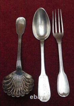 MAGNIFIQUE ANCIEN lot argent massif minerve orfèvre boulenger ND. 206 grammes