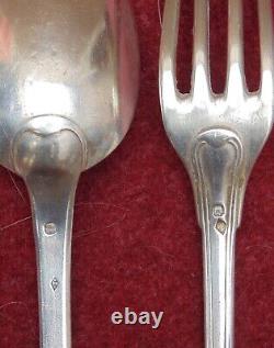 MAGNIFIQUE ANCIEN lot argent massif minerve orfèvre boulenger ND. 206 grammes