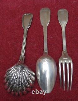 MAGNIFIQUE ANCIEN lot argent massif minerve orfèvre boulenger ND. 206 grammes