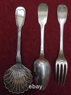 MAGNIFIQUE ANCIEN lot argent massif minerve orfèvre boulenger ND. 206 grammes