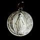 Médaille Miraculeuse Argent Massif Bijou Ancien Pendentif Chaine Collier Vintage