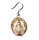 Médaille Religieuse Ancienne Argent Massif Vierge Miraculeuse Boucle Oreille 925