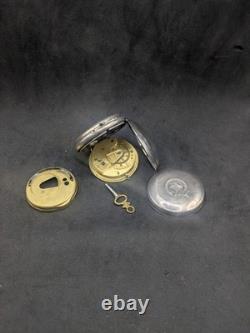 Montre Fusée de Poche Ancienne Argent Massif Balancier OK À Restaurer