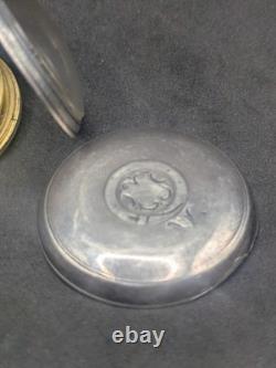 Montre Fusée de Poche Ancienne Argent Massif Balancier OK À Restaurer