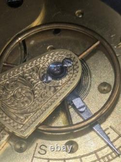 Montre Fusée de Poche Ancienne Argent Massif Balancier OK À Restaurer