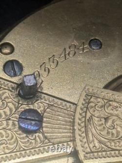 Montre Fusée de Poche Ancienne Argent Massif Balancier OK À Restaurer