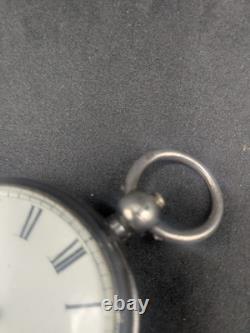 Montre Fusée de Poche Ancienne Argent Massif Balancier OK À Restaurer