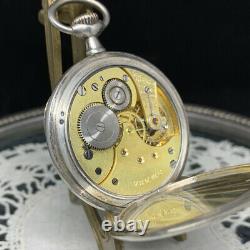 Montre de Gousset ancienne OMEGA Boitier Argent HOLY Antique Silver Pocket Watch
