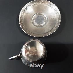 Orfevre Doutre Roussel Ancienne Tasse Et Sous-tasse en ARGENT Minerve 19ème