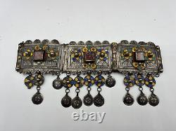 PARURE FRONTALE ARGENT MASSIF BERBERE KABYLE ancien Mariage TAOUNZA