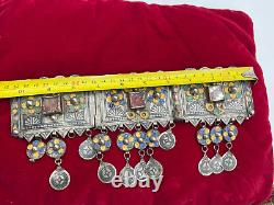 PARURE FRONTALE ARGENT MASSIF BERBERE KABYLE ancien Mariage TAOUNZA