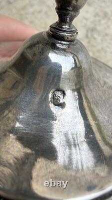 Paire de Moutardiers anciens en argent massif Décor Palmettes Multiples Poinçons