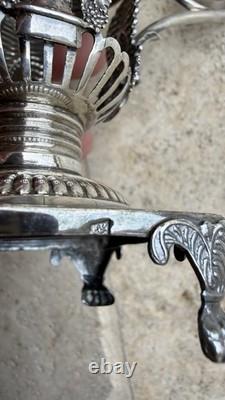 Paire de Moutardiers anciens en argent massif Décor Palmettes Multiples Poinçons