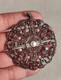 Pendentif Ancien En Argent Ajour&eacute; Forme Rond Sertie Des Marcassites Et Perles