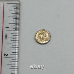 Pièce de monnaie en argent massif ancien roi romain avec capuchon 2000+ ans