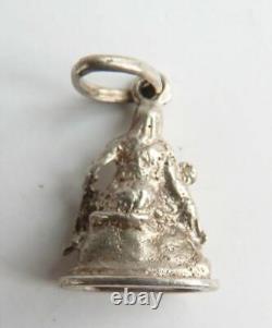 Piéta ancien petit pendentif argent massif silver pendant chatelaine Christ