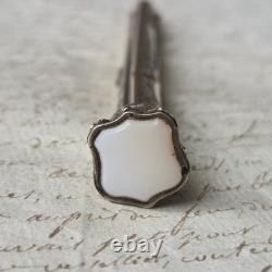 Porte Mine Porte Plume Grand STYLO CRAYON ARGENT Sceau Agate Ancien Fin XVIIIè