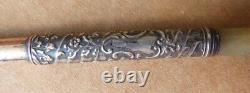 Porte plume ARGENT massif et nacre Ancien vers 1900 silver dip pen porte-plume