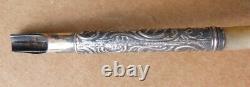 Porte plume ARGENT massif et nacre Ancien vers 1900 silver dip pen porte-plume